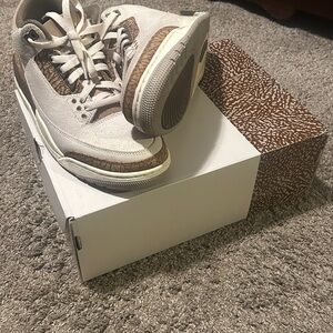 Jordan Athletic Shoes in Cream and Brown